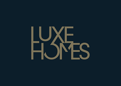 Luxe Homes brand branding design graphic design identity logo logo mark print