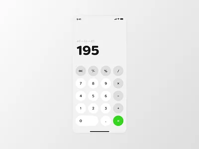 Daily Ui #004 - Calculator app dailui design flat minimal typography ui