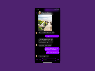 Daily Ui #013 - Direct Messaging app dailui design flat minimal ui