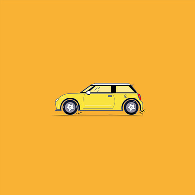 mini cooper car design designflat freelanced illustration minicooper