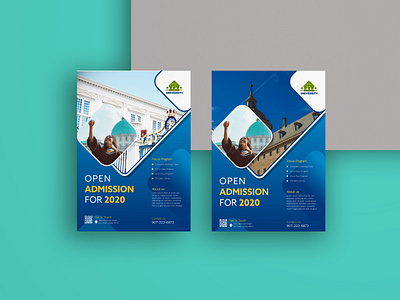 Flyers Template admission blue branding flyer flyer artwork flyer design flyer template flyers illustration university