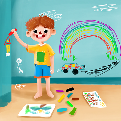 Let's draw artwork cartoon children book illustration digital drawing digital illustration digitalart draw dribble illustration