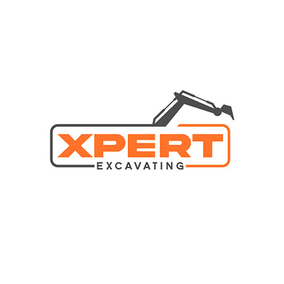 Xpert Excavating LOGO branding business cards business logo company brand logo company logo design icon illustration logo logodesign typography