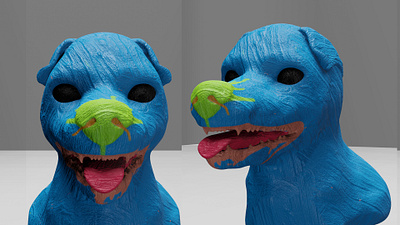 Dog 3d art 3dmodel blender blendercycles design dog photoshop render texture