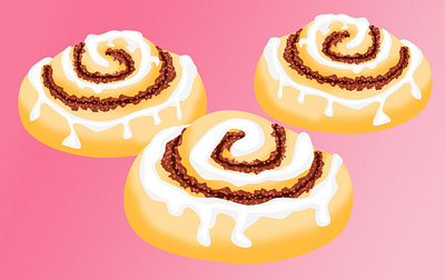 Cinnamon Roll Design adobe photoshop art bakery bread cinnamon cinnamon roll design drawing food illustration