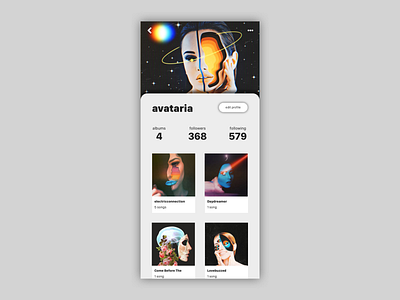 006 user profile app daily ui daily ui 006 dailyui dailyuichallenge design music ui