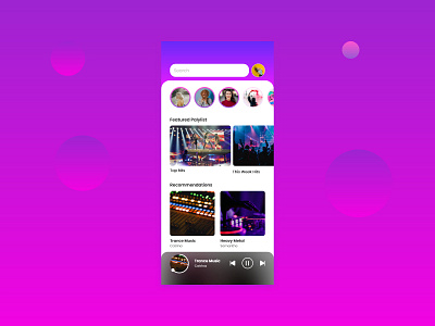 Mobile Music App adobe xd gradient music music app music player ui xd masterclass
