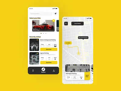 Parking App UI minimal minimalism parking parking app ui ui design uidaily uidesigner uiux