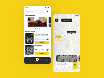 Parking App UI minimal minimalism parking parking app ui ui design uidaily uidesigner uiux