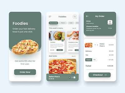 Food App - Mobile UI 2020 trend animation app clean design food app ios app minimal mobile app mobile app design mobile app ui mobile design mobile ui mobile ui design modern ui design