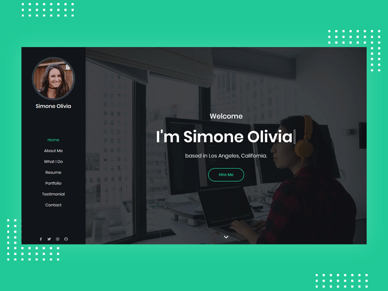 Personal Portfolio Template business clean coder creative cv design designer landing page minimal personal portfolio photograpger portfolio responsive resume template ui vcard website