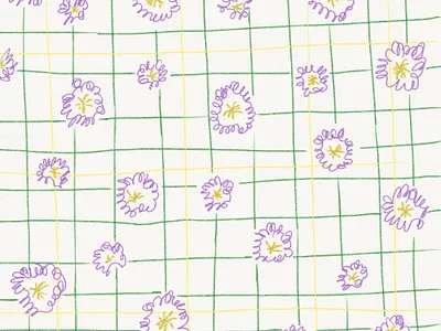 Sunflower fence drawing illustration line art pattern pattern design