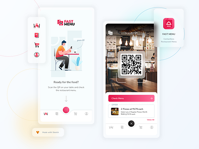 Fast Menu - Contactless Restaurant Menu android app application branding design graphic design ios app iphone app mobile app ui ui design user interface