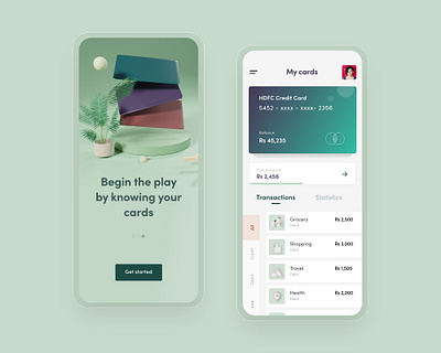 Credit cards Tracking App concept branding credit card design payment uidesign ux ux design