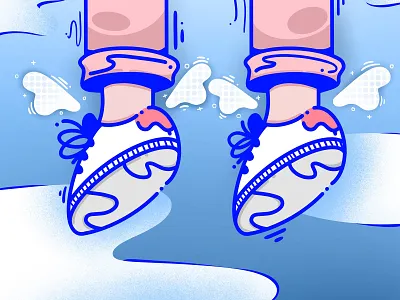 Fly with the flow art colors design fly graphic art illustraion illustration illustration art procreate sketch sneaker