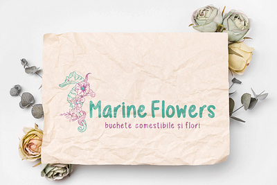 Cromatix work Branding logo Marine flowers brand branding chisinau cromatix cromatix creative image lab cromatixlab design identity illustration typography