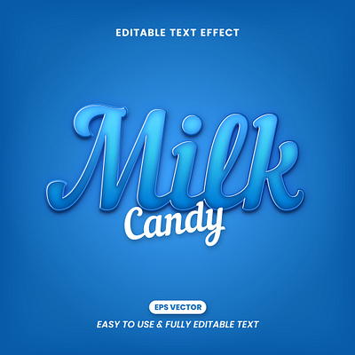 Milk candy text effects Premium Vector bold candy classic creative editable effect element font letter lettering milk milk text modern style symbol text text effect typography word