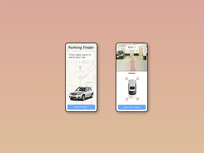 Parking finder - App app art design graphic design illustration typography ui ux web website
