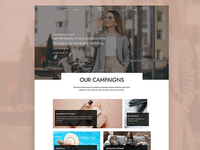 Marketing Agency Website advertising agency beauty branding creative fashion graphic design marketing photography portfolio typography ui uidesign ux uxdesign