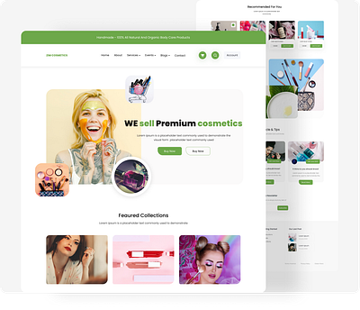 Designed for cosmeticd shop agency agency landing page comics cosmetic cosmetic logo cosmetics ui design trend illustration minimal modern ui ui 2020 ui challenge ui design ux ui website design