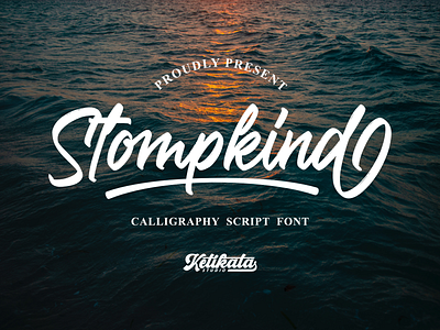 Stompkind Calligraphy Script Font calligraphy design font font design lettering logo logotype retro font script font typeface typography