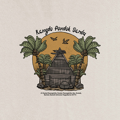 palm tree badge vintage hand drawn design illustration art badge badge logo design graphic design hand drawn hand lettering hawaii hawaiian hawaiian shirt illustrator tropical ui ui ux ui design uidesign uiux vector vintage badge vintage design