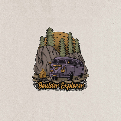 explore badge vintage hand drawn design illustration art badge logo clothing clothing brand design explore explorer explorers exploring hawai hawaii hawaiian hawaiian shirt illustration illustrator logo ui vintage vintage badge vintage design