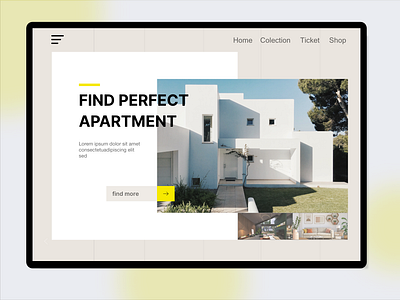 Landing page concept architecture design interface interior landing page layout minimal shop shopping app shopping cart ui web web design website