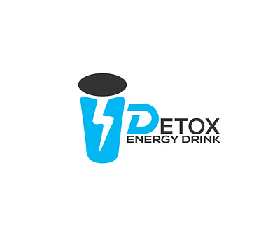 Detox Energy Drink branding design flat logo