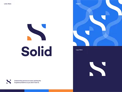 Solid - Underwriting Services Concept branding clean creative creativity design icon illustration logo minimal minimalistic ux vector