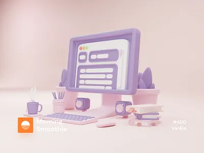 Vanilla 3d 3d art blender blender3d diorama illustration isometric isometric design isometric illustration low poly