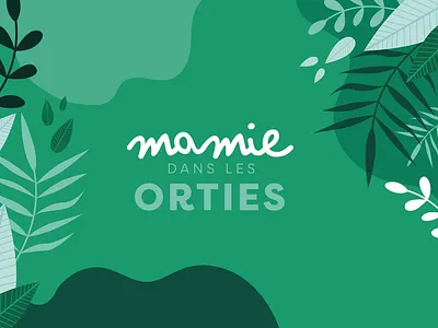 Mamie dans les orties | Logo branding design graphicdesign logo logodesign logotype nature plant typography vector