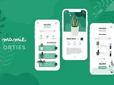 Mamie dans les orties | Mobile First design eshop graphicdesign illustration minimal mobilefirst nature plant ui vector web