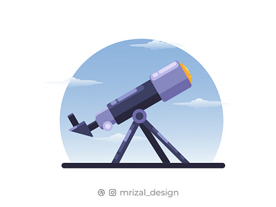 telescope affinity designer creative drawing challenge flat illustration illustration illustration ideas stock illustration technology telescope telescope icon vector vector illustration