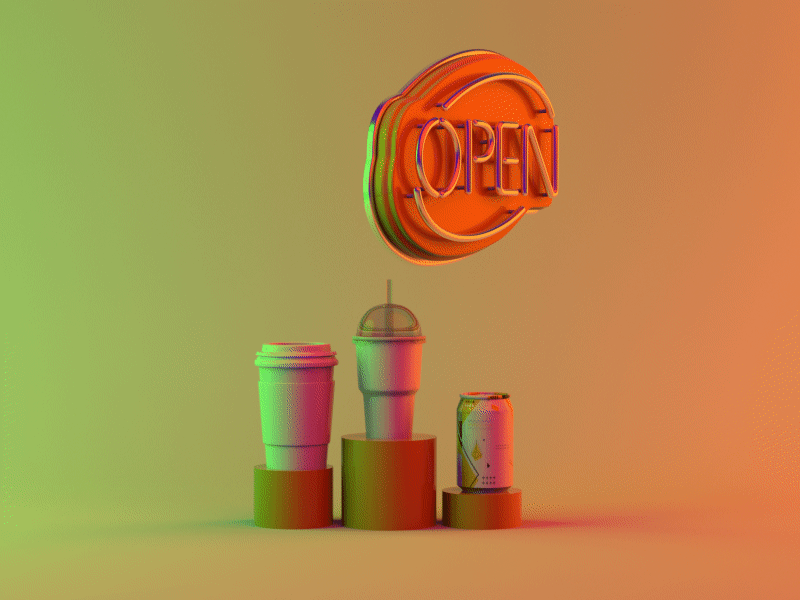 I just open juice bar for you 3d animation cinema 4d gif illustration motion