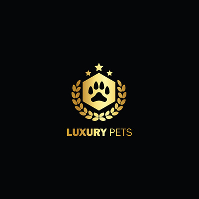 LUXURY PETS design illustrator logo