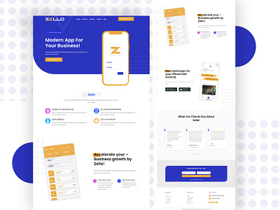 Zello app landing page animation clean ui divi illustration landing page typography web design wordpress wordpress design wordpress development