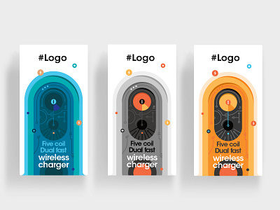 #?Wireless charger Brand Packaging branding branding design illustration packaging