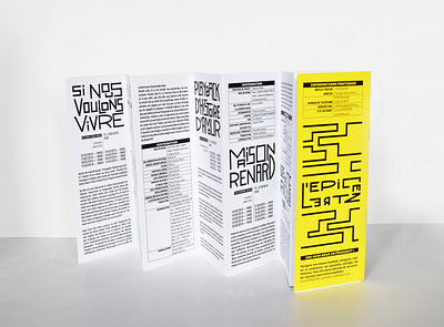 PROGRAMMATION // THEATRE : THE EPICENTER design folding flyers typography