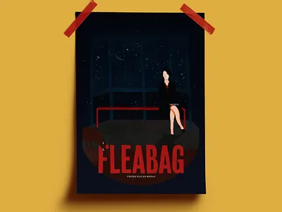 Fleabag-Fan Art fan art fleabag graphic design illustration movie poster art poster design posters tv show