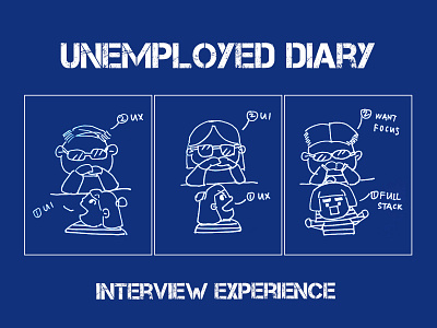 Unemployed diary：interview experience comic cute desig designer diary effyzhang happy illustration life manga reality sad ui ux warm