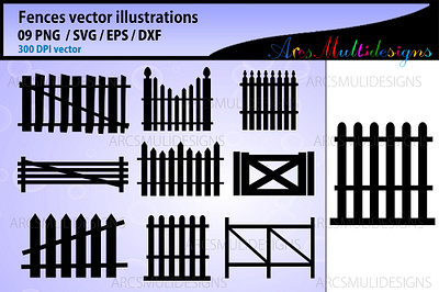 fence silhouette vector clip art clipart fence fence eps fence illustration fence silhouette fence svg fence vector printable sign silhoutte