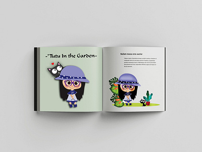 Tutu in the Garden - Children Book Inside Illustration art direction autour book book cover booklet cat children children book illustration childrens book colombo creative design drawing dribbble dribble flat illustration illustration illustrator kid srilanka