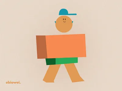 Walking man design illustration ui