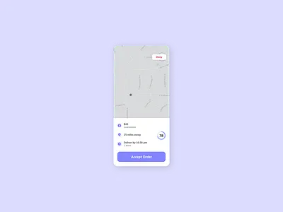 Order request on courier app design icon illustration minimal ui ux