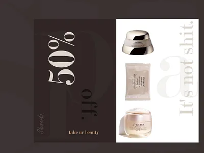 Shiseido affinity branding design flyer graphic design print typography