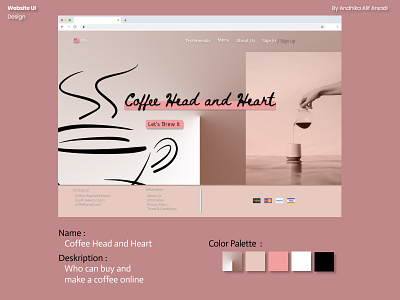 Coffe Head and Heart brew coffee coffee shop coffeeshop web ui design website