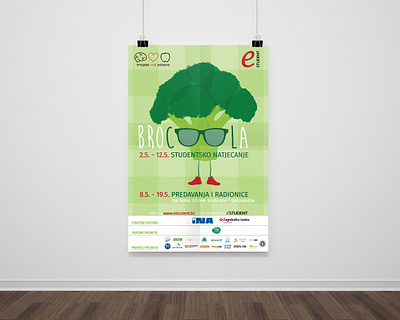 Brocoola poster branding design graphicdesign green healthy illustration logo typography vector vegetable veggies