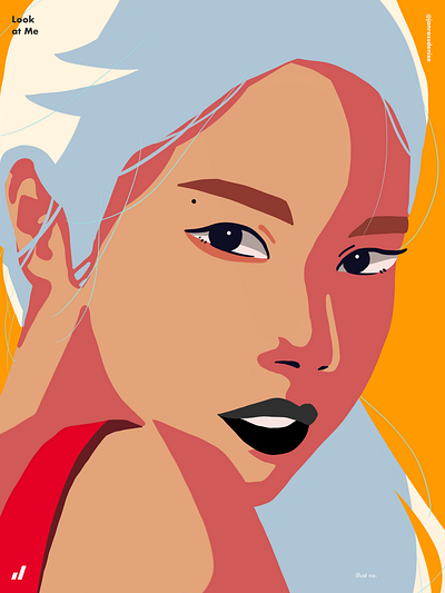 Look at Me flats graphic design illustration illustrations mamamoo minimalist simple