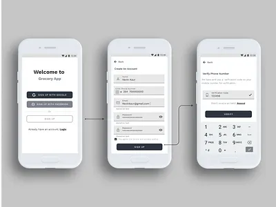 Login|Sign Up Flow app brand clean design minimal typography userflow ux uxdesign uxui wireframe